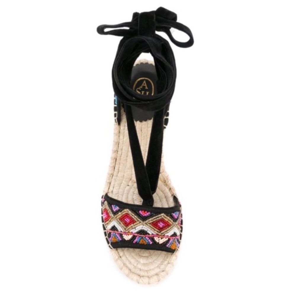 ASH PAOLA Multicolor Canvas Wedge Sandals! - Picture 5 of 5